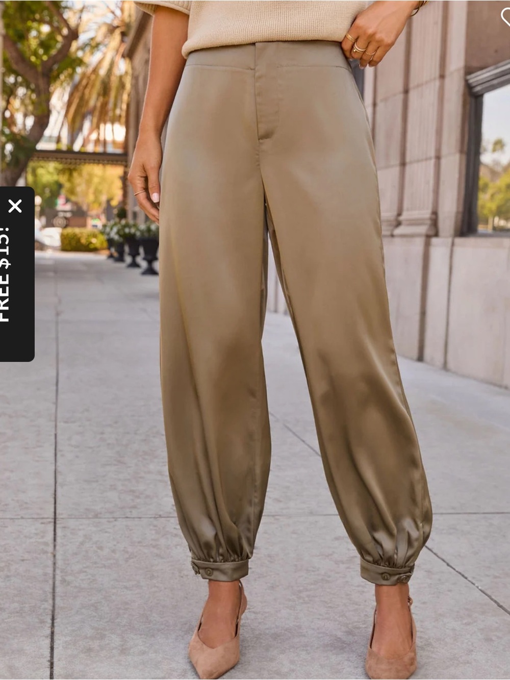 Forward Feeling Satin Joggers
